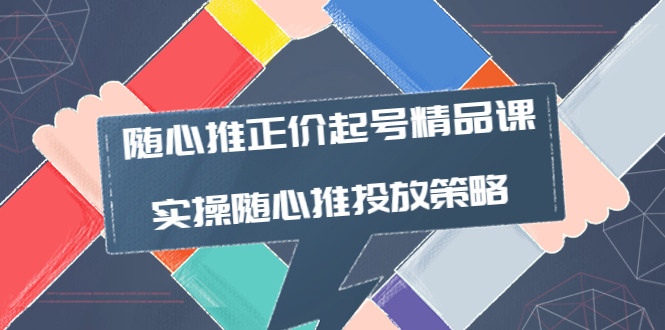 随心推正价起号精品课，实操随心推投放策略（5节课-价值298）_阳叔网创