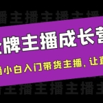 金牌主播成长营，一周从直播小白入门带货主播，让直播更简单