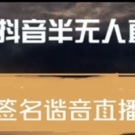 最近火爆的抖音头像签名设计半无人直播直播项目：直播教程+素材+直播话术