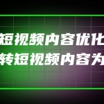 某收费培训:短视频内容优化,玩转短视频内容为王(12节课)