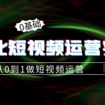 精细化短视频运营实操课,从0到1做短视频运营:算法篇+定位篇+内容篇