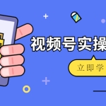 微信视频号实操训练营：视频号起号运营纯干货玩法！