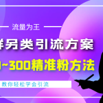 外面收费888元的QQ群另类引流方案：日200~300精准粉方法