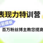镜头表现力特训营:百万粉丝博主教您提高口播能力,底层逻辑+万能模板