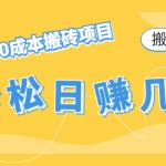 【搬砖项目】小红书0成本搬砖项目,轻松日赚几百+