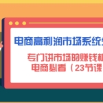 电商高利润市场系统分析课:专门讲市场的赚钱机会,电商必看(23节课)