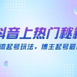 抖音上热门秘籍：15种自然流起号玩法，博主起号最新流量密码
