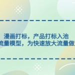 漫画打标，产品打标入池，建立流量模型，为快速放大流量做准备