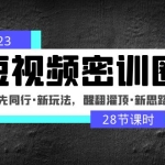 2023短视频密训圈：领先同行·新玩法，醒翻灌顶·新思路（28节课时）