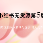 绅白不白小红书无货源第5版 0投入起店 无脑图文精细化玩法 日入几百到几千