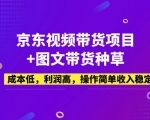 京东视频带货项目+图文带货种草，成本低，利润高，操作简单收入稳定