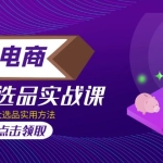 虚拟电商 · 蓝海选品实战课，淘系15大选品实用方法！