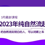 2023年纯自然流·起号课程，把自然流·玩明白的人 可以闭眼上车（3月更新）