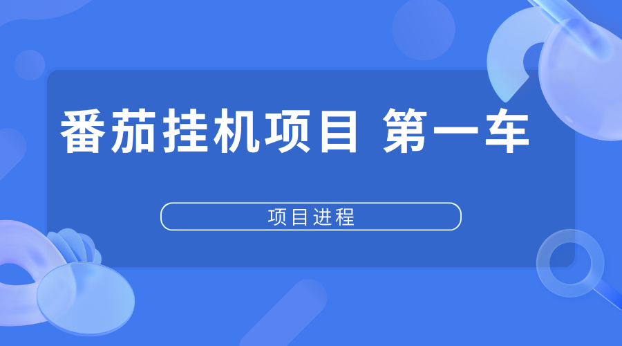 番茄挂机项目第一车【交付中】